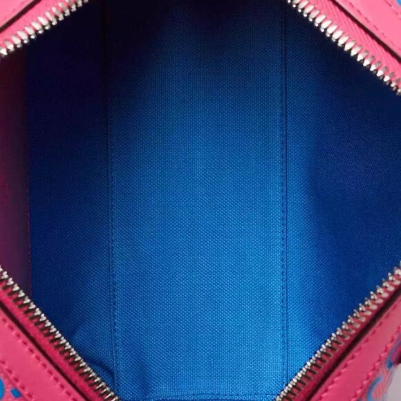 Gucci Pink/Blue GG Perforated Leather Shoulder Duffle Bag - Picture 12 of 12